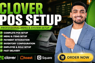 clover pos toast pos square pos restaurant pos setup menu setup