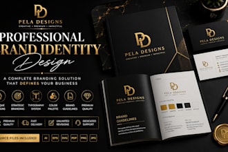 design a modern brand identity and complete branding kit