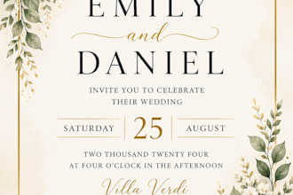 design a modern digital online invitation for any event