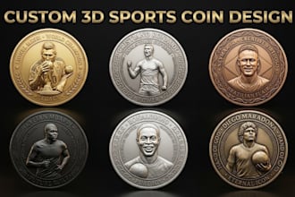 design 3d gold crypto coin bas relief medallion logo stl for 3d printing