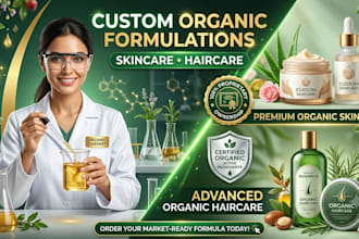 make custom organic skincare and haircare formulations