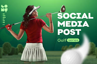 design modern golf advertising banners and promotional graphics