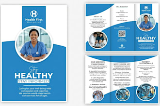 design cosmetic clinic treatment guide, patient brochure and home care flyer