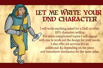 write your dnd lore, backstory, or setting