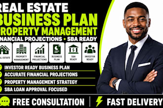 write real estate business plan property management financial projections sba