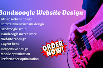 create a bandzoogle merch store and music website