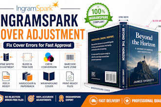 adjust your ingramspark book cover for paperback and hardcover print