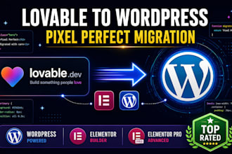 convert lovable website to wordpress using elementor