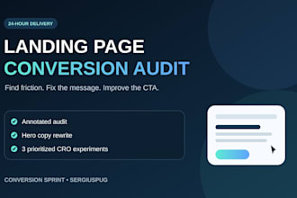 audit and rewrite your landing page to improve conversions