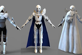 do custom cosplay creation, 3d cosplay model, 3d wearable armor, props, 3d print