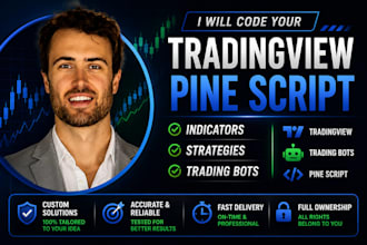code your tradingview indicator, strategy, trading bot in pine script