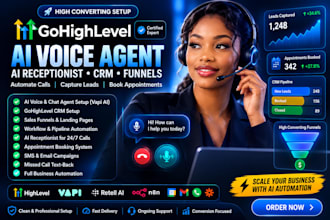 setup gohighlevel ai voice agent ai receptionist vapi ai gohighlevel CRM funnels
