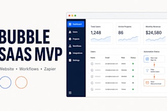 build bubble website bubble saas on bubble io with zapier integration
