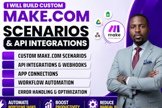 build custom make com scenarios and API integrations