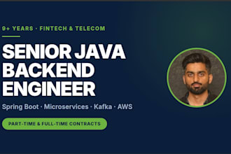 be your dedicated senior java backend developer for b2b contracts