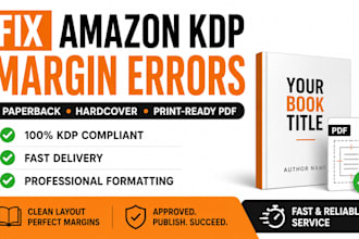 fix amazon KDP margin errors for paperback and hardcover books