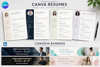 create professional canva resumes and linkedin banners