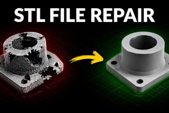 do 3d stl file repair, 3d model stl fixing, custom modification for 3d printing