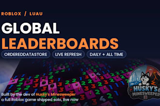build a roblox global leaderboard with ordered datastore