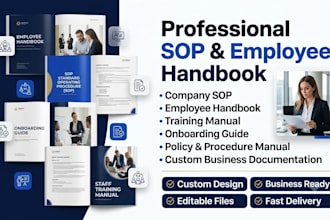 do company sop, employee handbook staff trainng manual onboarding handbook guide