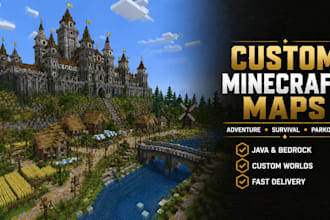 build custom minecraft maps for servers, survival, adventure and parkour