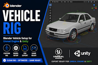 do vehicle rig and blender vehicle setup for unreal engine and unity