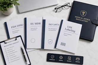 prepare fda 510k, eu mdr technical file, iso 14971, udi labeling