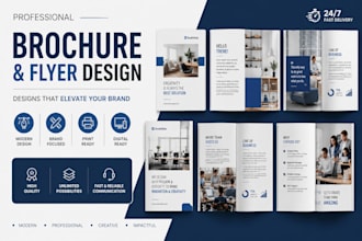 design a professional brochure or flyer design for your brand