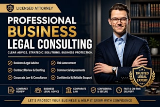 provide professional business legal consulting as a licensed attorney