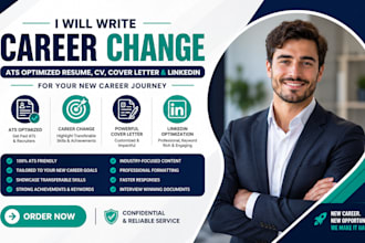 write a career change resume ats optimized cv cover letter linkedin for career