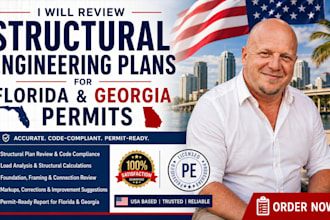 review structural engineering plans for florida and georgia permits