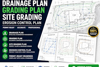 design drainage plan grading plan site grading erosion control