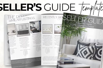 canva real estate seller guide listing presentation realtor editable template
