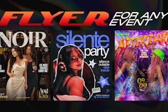 design professional event, party and nightclub flyer
