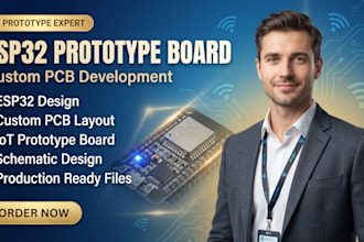 design custom esp32 prototype board and pcb development