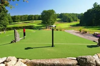 create photorealistic 3d golf course design putting greens and  mini golf design