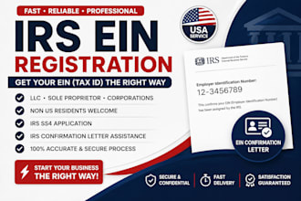 get irs ein tax id for llc, sole proprietor, and non US residents