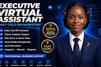 be your executive virtual assistant for daily cold dm marketing