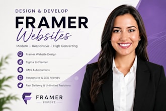 design framer website framer landing page figma to framer as a framer developer