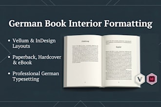 format and design german book interior layout for KDP paperback ebook hardcover