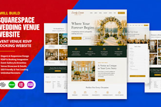 build squarespace wedding venue website event venue rsvp booking website