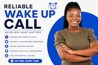 wake up call virtual assistant personal VA wake up call administrative support