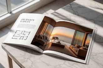 design redesign luxury real estate brochure property flyer booklet commercial om