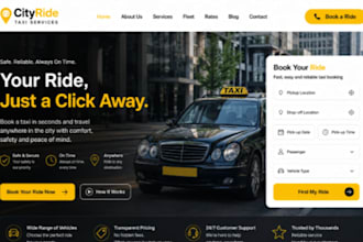 build wix taxi booking website chauffeur website limousine website vtc website