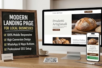 design a modern web landing page for your local business