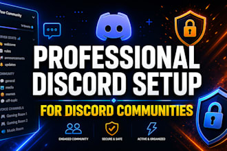 create a professional discord community for you