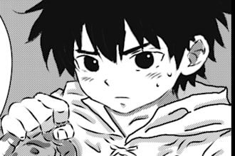 create custom manga style digital illustrations