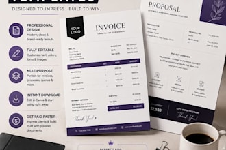 design editable word invoice, quotation, proposal and business document template