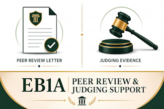 find eb1a peer review judging criteria and hackathon judging opportunities