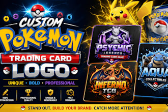 design amazing pokémon branding, gaming logo, and fakemon design
